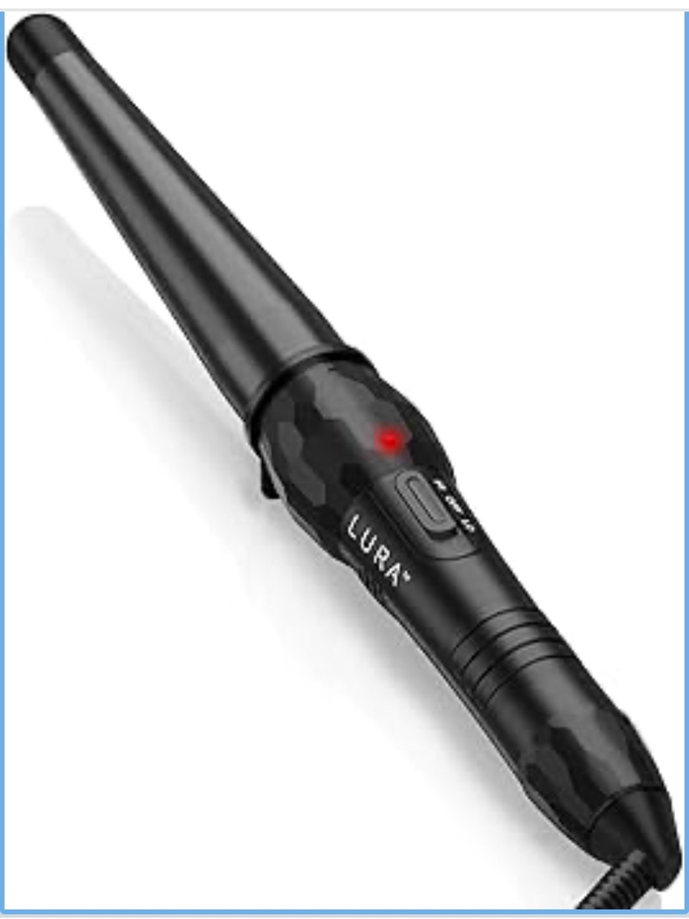 LURA Ceramic Tourmaline Coating Barrel Curling Wand, 3/4-1 1/4 Inch